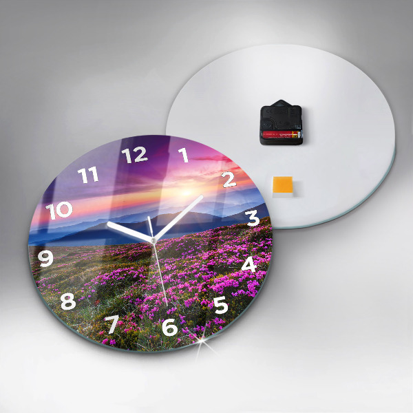 Orologio rotondo Alba e fiori