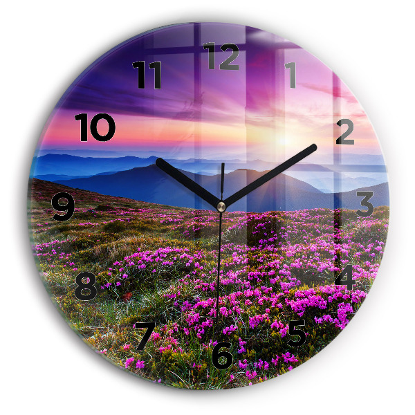 Orologio rotondo Alba e fiori