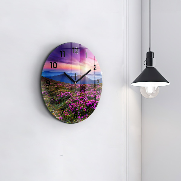 Orologio rotondo Alba e fiori