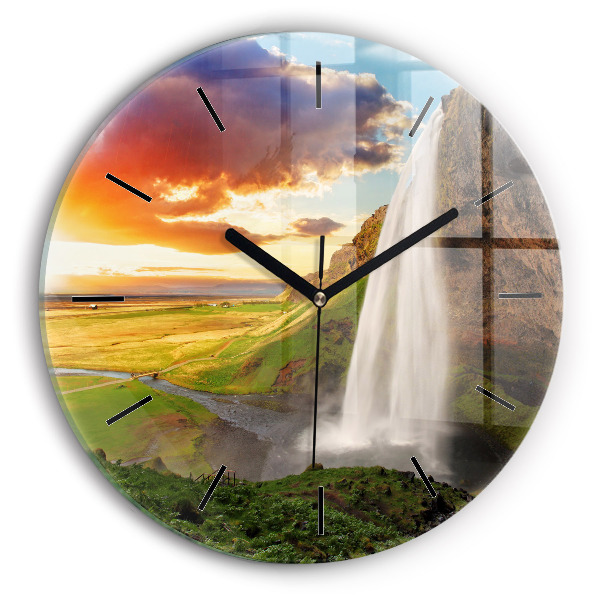 Orologio rotondo Cascata in Islanda
