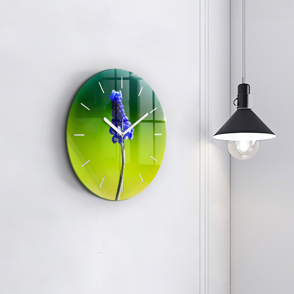 Orologio rotondo Fiori blu