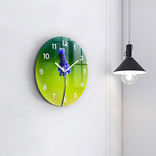 Orologio rotondo Fiori blu