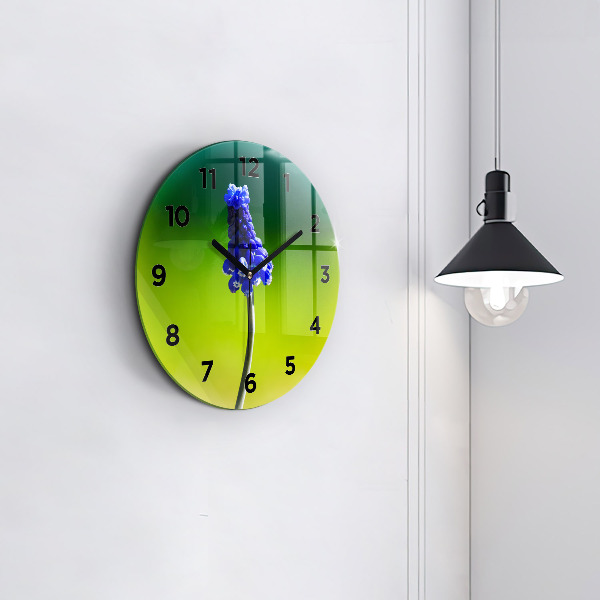 Orologio rotondo Fiori blu