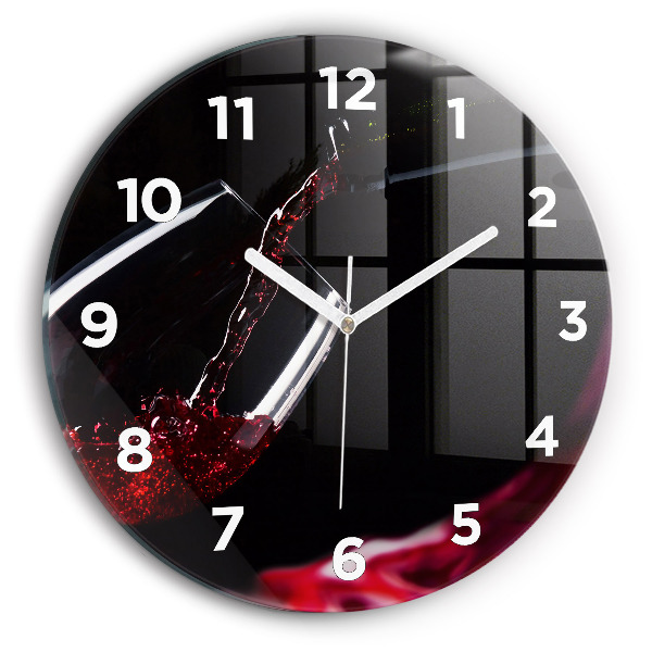 Orologio rotondo Vino rosso