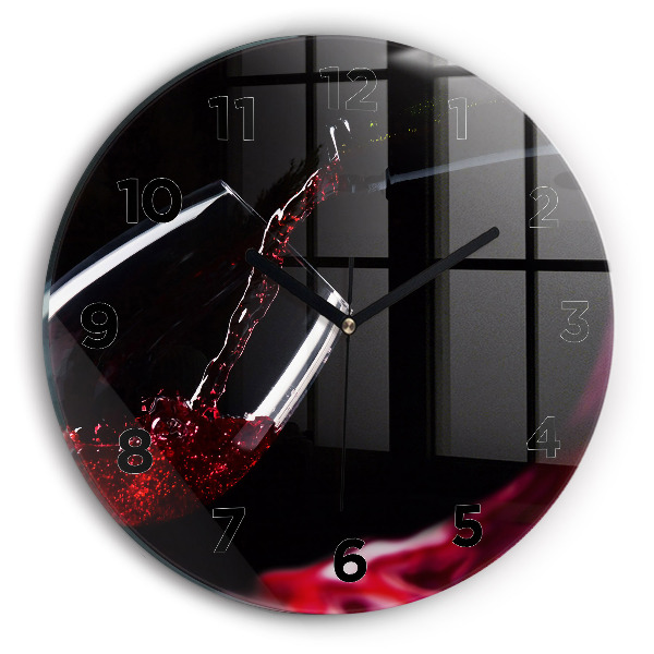 Orologio rotondo Vino rosso