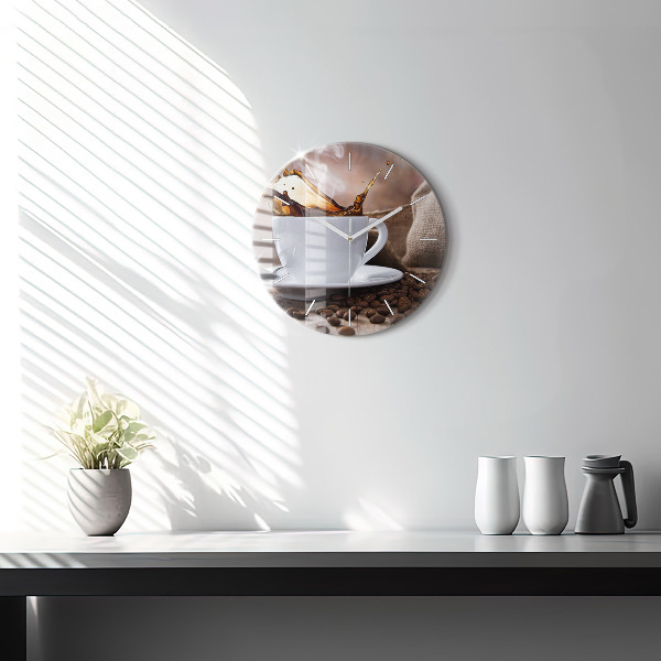 Orologio rotondo Una tazza di caffè