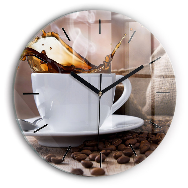 Orologio rotondo Una tazza di caffè