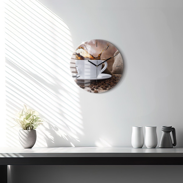 Orologio rotondo Una tazza di caffè