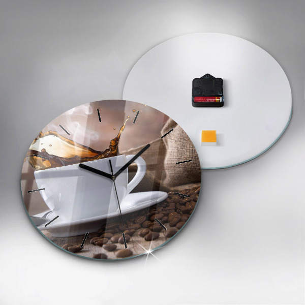 Orologio rotondo Una tazza di caffè