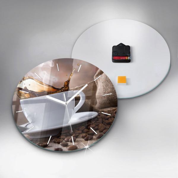 Orologio rotondo Una tazza di caffè