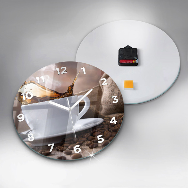 Orologio rotondo Una tazza di caffè