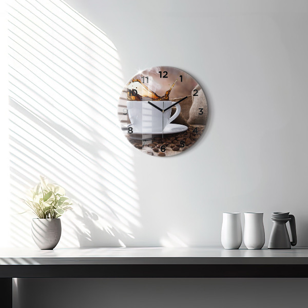 Orologio rotondo Una tazza di caffè