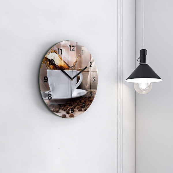 Orologio rotondo Una tazza di caffè