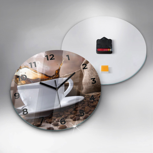 Orologio rotondo Una tazza di caffè