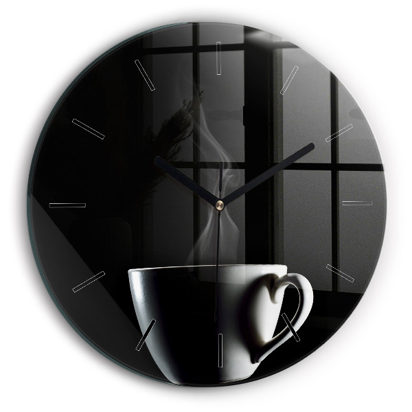 Orologio rotondo Una tazza di caffè