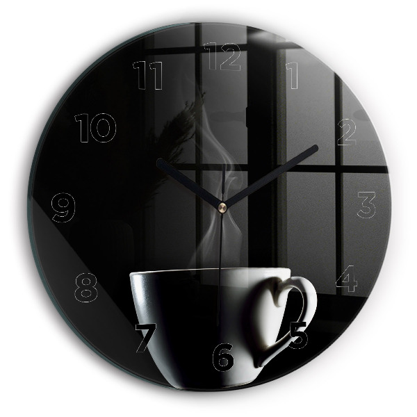 Orologio rotondo Una tazza di caffè