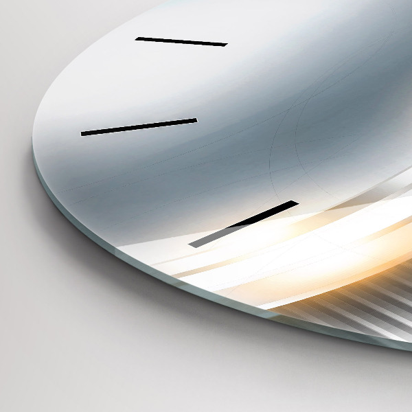 Orologio rotondo in vetro Astrazione del metallo