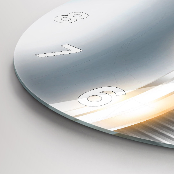 Orologio rotondo in vetro Astrazione del metallo