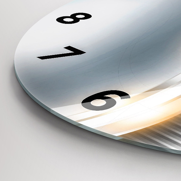 Orologio rotondo in vetro Astrazione del metallo