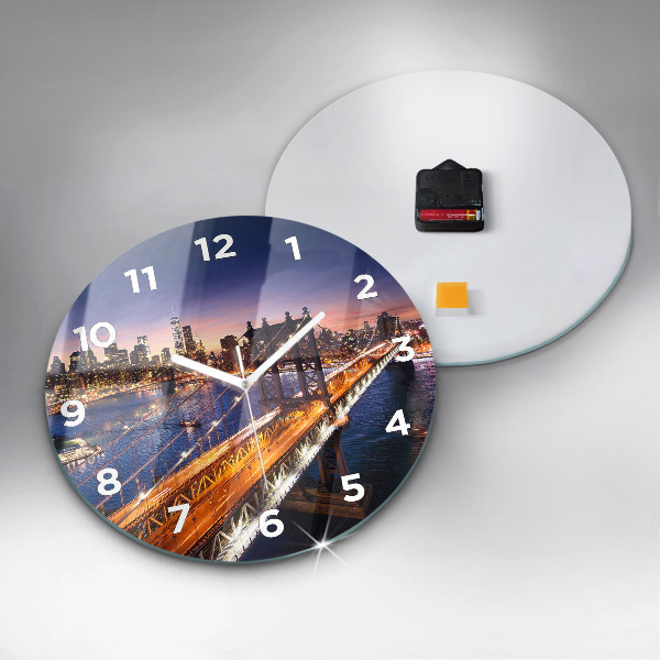 Orologio rotondo New York e il tramonto