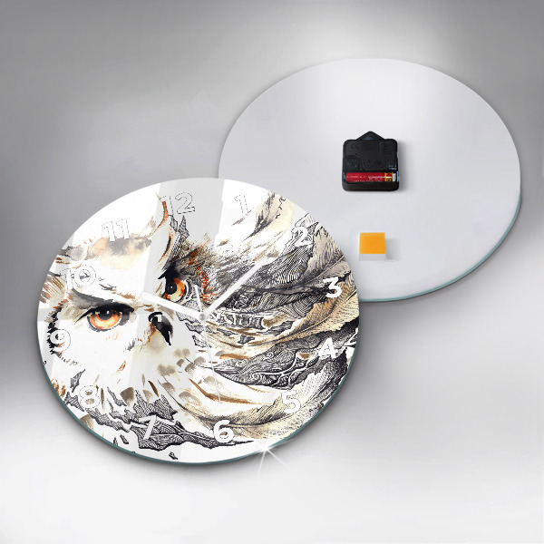 Orologio rotondo Gufo simbolo di saggezza