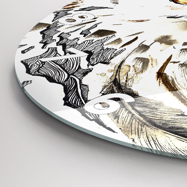 Orologio rotondo Gufo simbolo di saggezza