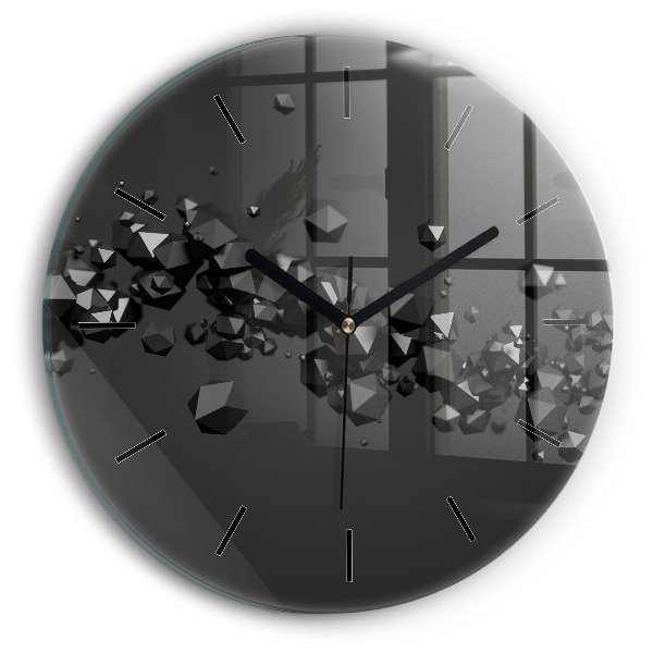 Orologio rotondo Astrazione nera