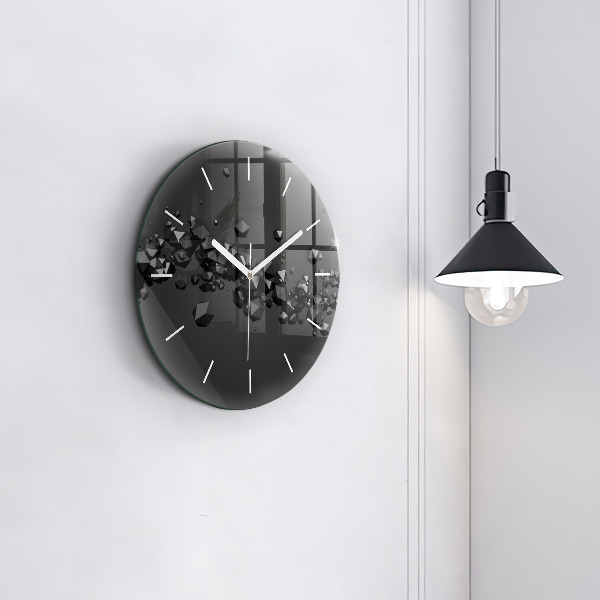 Orologio rotondo Astrazione nera