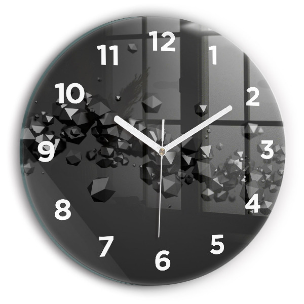 Orologio rotondo Astrazione nera