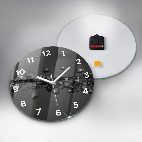 Orologio rotondo Astrazione nera
