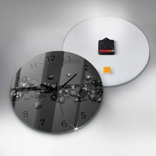 Orologio rotondo Astrazione nera
