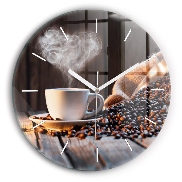 Orologio rotondo Una tazza di caffè