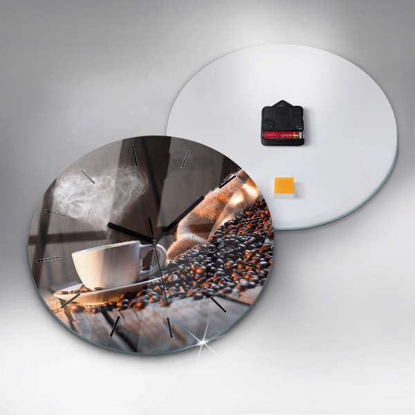 Orologio rotondo Una tazza di caffè