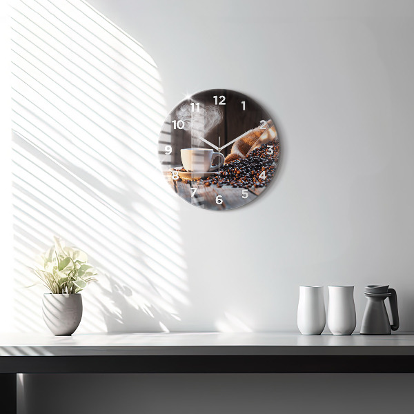 Orologio rotondo Una tazza di caffè