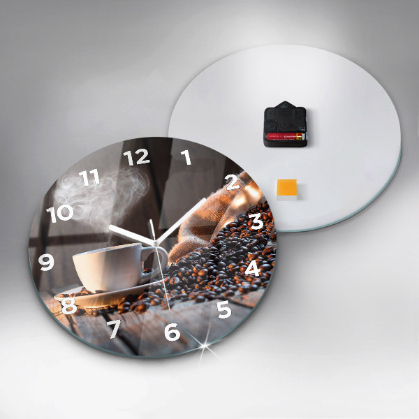 Orologio rotondo Una tazza di caffè