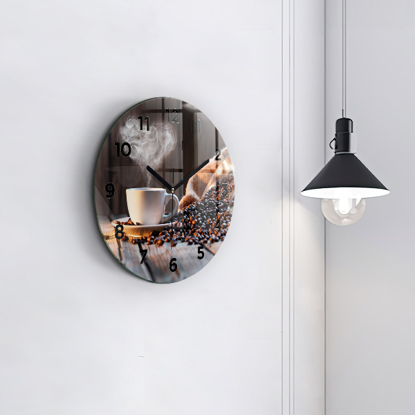 Orologio rotondo Una tazza di caffè