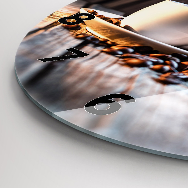 Orologio rotondo Una tazza di caffè