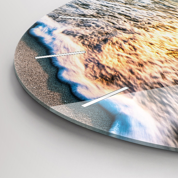 Orologio rotondo Spiaggia, mare e sabbia