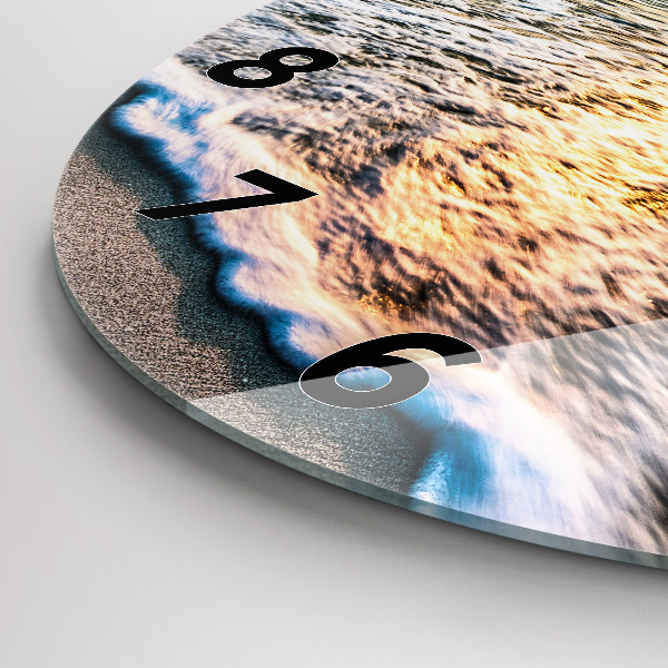 Orologio rotondo Spiaggia, mare e sabbia