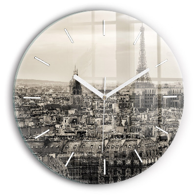 Orologio rotondo Panorama di Parigi