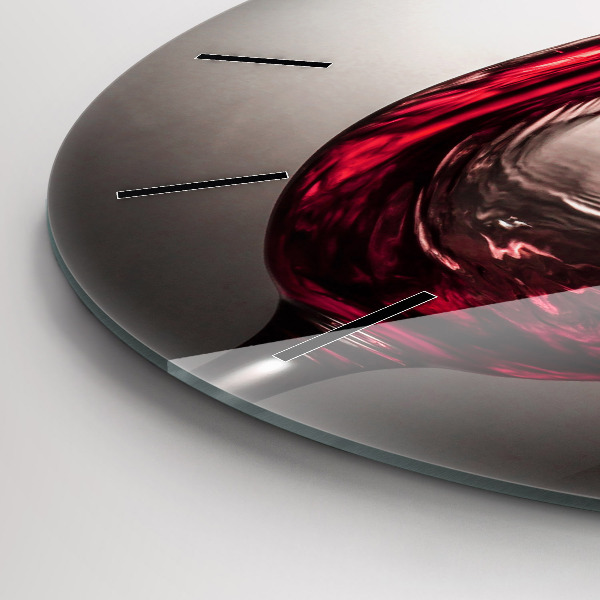 Orologio rotondo Bicchiere di vino