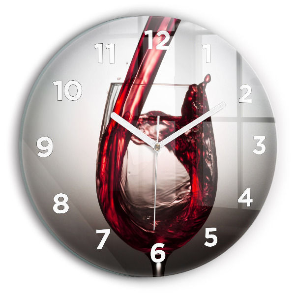 Orologio rotondo Bicchiere di vino