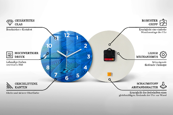 Orologio rotondo Bicchiere di vino