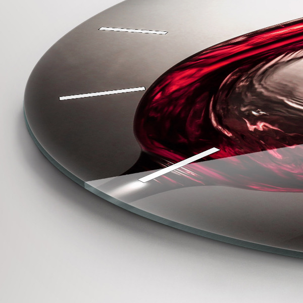 Orologio rotondo Bicchiere di vino