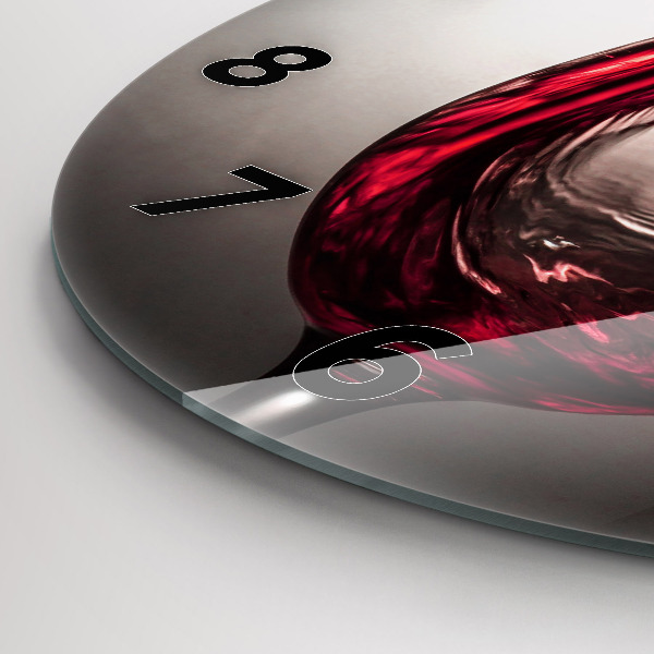 Orologio rotondo Bicchiere di vino