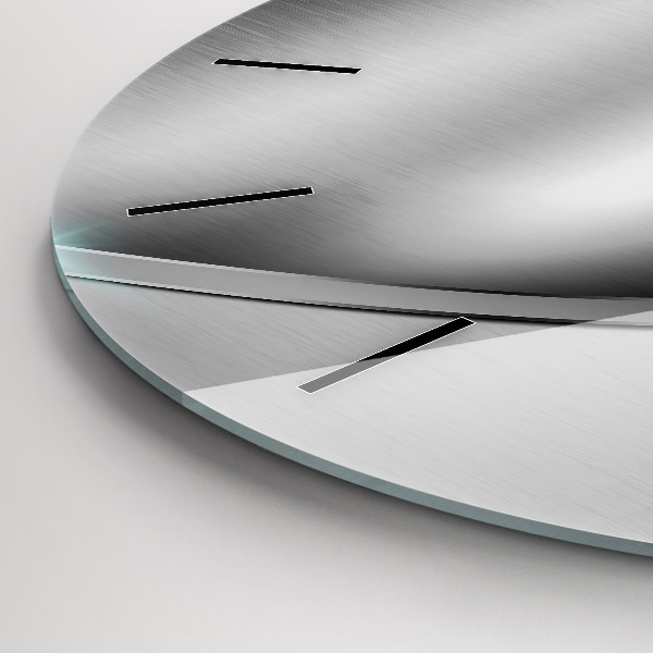 Orologio rotondo Astrazione di metallo grigio