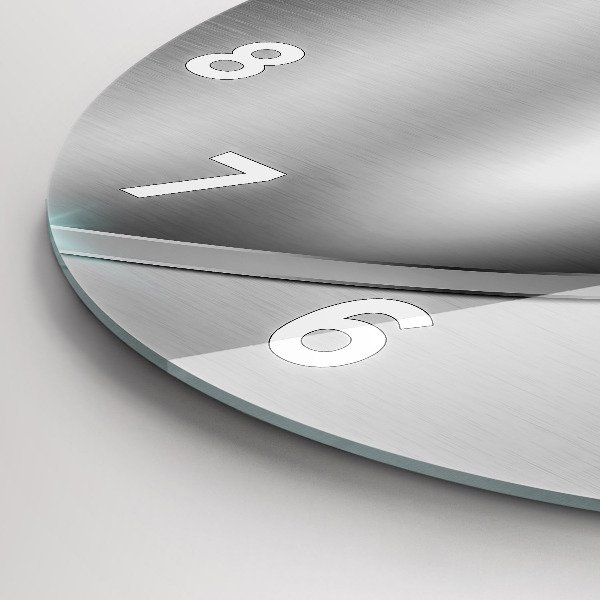 Orologio rotondo Astrazione di metallo grigio