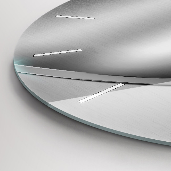 Orologio rotondo Astrazione di metallo grigio