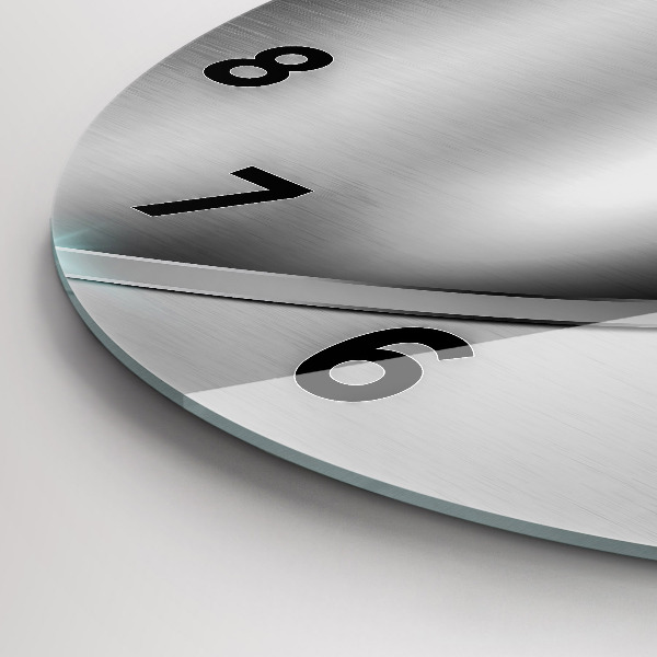 Orologio rotondo Astrazione di metallo grigio