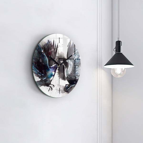 Orologio rotondo Uccelli dipinti